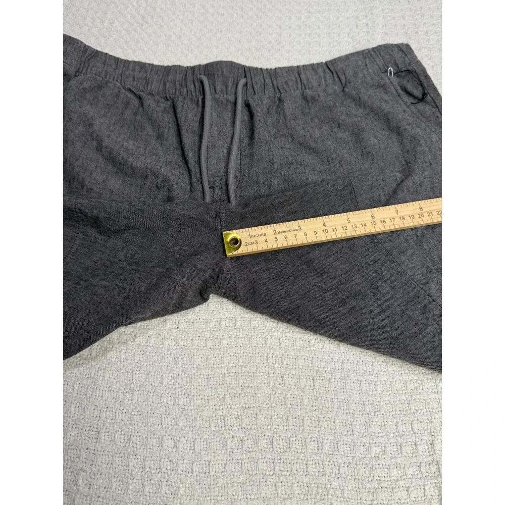 Express Men's Gray Chambray Drawstring Elastic‎ Waist Shorts Size XL